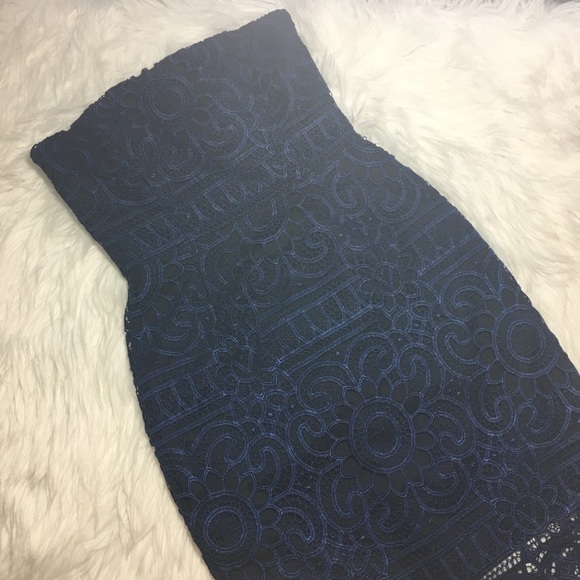 NICHOLAS Blue Strapless Dress. C - Picture 4 of 7